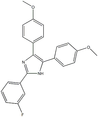 2-(3-fluorophenyl)-4,5-bis(4-methoxyphenyl)-1H-imidazole 结构式