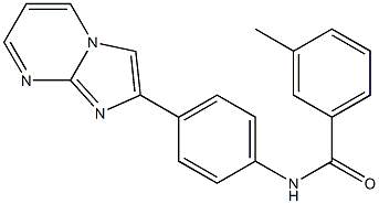 N-(4-imidazo[1,2-a]pyrimidin-2-ylphenyl)-3-methylbenzamide 结构式