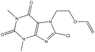 8-chloro-1,3-dimethyl-7-[2-(vinyloxy)ethyl]-3,7-dihydro-1H-purine-2,6-dione 结构式
