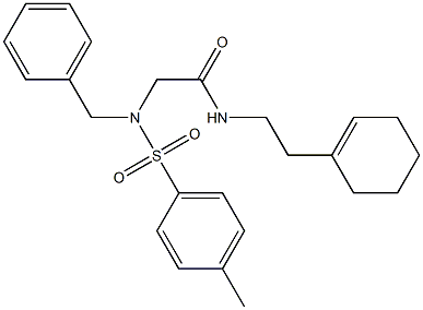2-{benzyl[(4-methylphenyl)sulfonyl]amino}-N-(2-cyclohex-1-en-1-ylethyl)acetamide 结构式