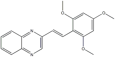 2-[2-(2,4,6-trimethoxyphenyl)vinyl]quinoxaline 结构式