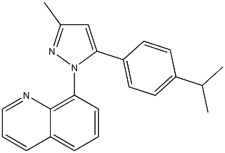 8-[5-(4-isopropylphenyl)-3-methyl-1H-pyrazol-1-yl]quinoline 结构式