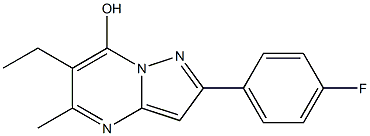 6-ethyl-2-(4-fluorophenyl)-5-methylpyrazolo[1,5-a]pyrimidin-7-ol 结构式