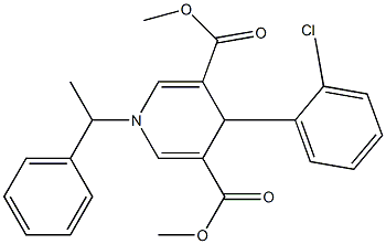 dimethyl 4-(2-chlorophenyl)-1-(1-phenylethyl)-1,4-dihydro-3,5-pyridinedicarboxylate 结构式