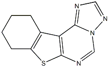 8,9,10,11-tetrahydro[1]benzothieno[3,2-e][1,2,4]triazolo[1,5-c]pyrimidine 结构式