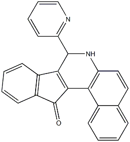 8-(2-pyridinyl)-7,8-dihydro-13H-benzo[f]indeno[1,2-c]quinolin-13-one 结构式