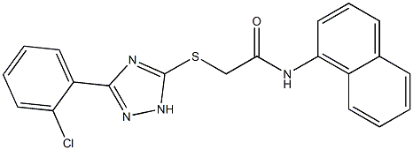 2-{[3-(2-chlorophenyl)-1H-1,2,4-triazol-5-yl]sulfanyl}-N-(1-naphthyl)acetamide 结构式