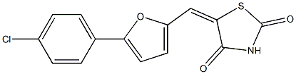 5-{[5-(4-chlorophenyl)-2-furyl]methylene}-1,3-thiazolidine-2,4-dione 结构式