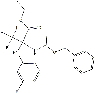 ethyl 2-{[(benzyloxy)carbonyl]amino}-3,3,3-trifluoro-2-(3-fluoroanilino)propanoate 结构式