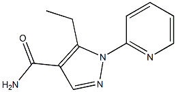 5-ethyl-1-(2-pyridinyl)-1H-pyrazole-4-carboxamide 结构式