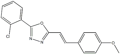 4-{2-[5-(2-chlorophenyl)-1,3,4-oxadiazol-2-yl]vinyl}phenyl methyl ether 结构式
