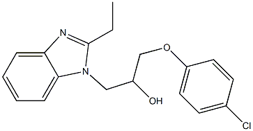 1-(4-chlorophenoxy)-3-(2-ethyl-1H-benzimidazol-1-yl)-2-propanol 结构式
