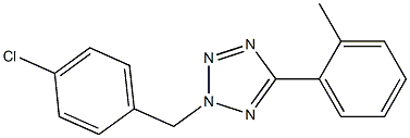 2-(4-chlorobenzyl)-5-(2-methylphenyl)-2H-tetraazole 结构式