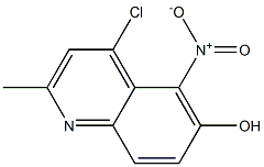4-chloro-5-nitro-2-methyl-6-quinolinol 结构式