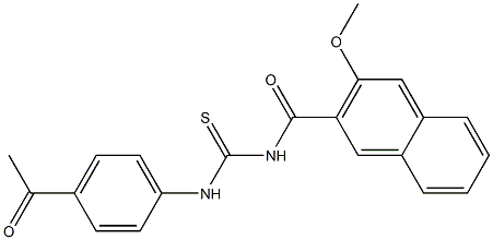 N-(4-acetylphenyl)-N'-(3-methoxy-2-naphthoyl)thiourea 结构式