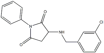 3-[(3-chlorobenzyl)amino]-1-phenyl-2,5-pyrrolidinedione 结构式