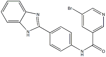 N-[4-(1H-benzimidazol-2-yl)phenyl]-5-bromonicotinamide 结构式