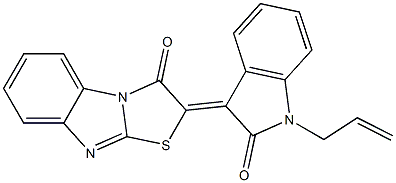 2-(1-allyl-2-oxo-1,2-dihydro-3H-indol-3-ylidene)[1,3]thiazolo[3,2-a]benzimidazol-3(2H)-one 结构式