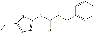 N-(5-ethyl-1,3,4-thiadiazol-2-yl)-3-phenylpropanamide 结构式