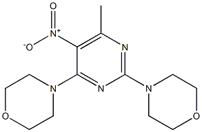 4-[5-nitro-6-methyl-2-(4-morpholinyl)-4-pyrimidinyl]morpholine 结构式