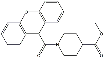 methyl 1-(9H-xanthen-9-ylcarbonyl)-4-piperidinecarboxylate 结构式