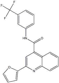 2-(2-furyl)-N-[3-(trifluoromethyl)phenyl]-4-quinolinecarboxamide 结构式