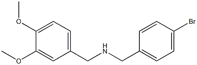 N-(4-bromobenzyl)(3,4-dimethoxyphenyl)methanamine 结构式