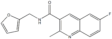 6-fluoro-N-(2-furylmethyl)-2-methyl-3-quinolinecarboxamide 结构式