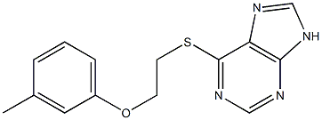 3-methylphenyl 2-(9H-purin-6-ylsulfanyl)ethyl ether 结构式