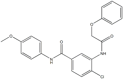 4-chloro-N-(4-methoxyphenyl)-3-[(phenoxyacetyl)amino]benzamide 结构式