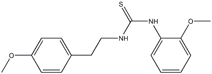 N-(2-methoxyphenyl)-N'-[2-(4-methoxyphenyl)ethyl]thiourea 结构式