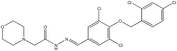 N'-{3,5-dichloro-4-[(2,4-dichlorobenzyl)oxy]benzylidene}-2-(4-morpholinyl)acetohydrazide 结构式