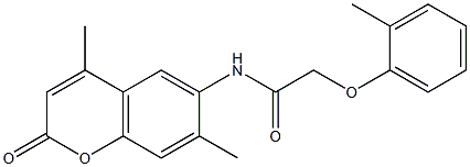 N-(4,7-dimethyl-2-oxo-2H-chromen-6-yl)-2-(2-methylphenoxy)acetamide 结构式