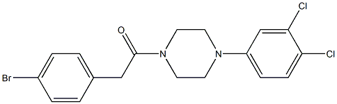1-[(4-bromophenyl)acetyl]-4-(3,4-dichlorophenyl)piperazine 结构式