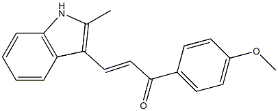 1-(4-methoxyphenyl)-3-(2-methyl-1H-indol-3-yl)-2-propen-1-one 结构式