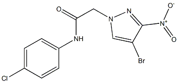 2-{4-bromo-3-nitro-1H-pyrazol-1-yl}-N-(4-chlorophenyl)acetamide 结构式