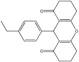 9-(4-ethylphenyl)-3,4,5,6,7,9-hexahydro-1H-xanthene-1,8(2H)-dione 结构式