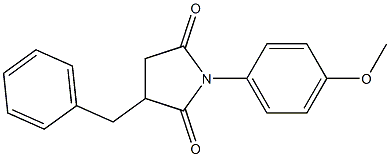 3-benzyl-1-(4-methoxyphenyl)-2,5-pyrrolidinedione 结构式