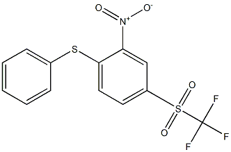 2-nitro-1-(phenylsulfanyl)-4-[(trifluoromethyl)sulfonyl]benzene 结构式