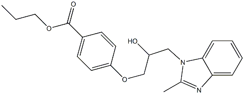 propyl 4-[2-hydroxy-3-(2-methyl-1H-benzimidazol-1-yl)propoxy]benzoate 结构式