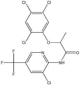 N-[3-chloro-5-(trifluoromethyl)-2-pyridinyl]-2-(2,4,5-trichlorophenoxy)propanamide 结构式