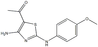 1-[4-amino-2-(4-methoxyanilino)-1,3-thiazol-5-yl]ethanone 结构式