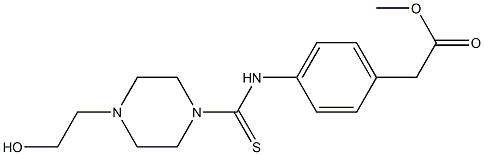 methyl [4-({[4-(2-hydroxyethyl)-1-piperazinyl]carbothioyl}amino)phenyl]acetate 结构式