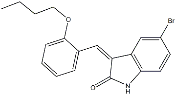 5-bromo-3-(2-butoxybenzylidene)-1,3-dihydro-2H-indol-2-one 结构式