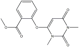 methyl 2-[(1,3-dimethyl-2,6-dioxo-1,2,3,6-tetrahydro-4-pyrimidinyl)oxy]benzoate 结构式
