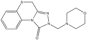 2-(4-morpholinylmethyl)-2,4-dihydro-1H-[1,2,4]triazolo[3,4-c][1,4]benzothiazin-1-one 结构式