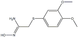 2-[(3,4-dimethoxyphenyl)sulfanyl]-N'-hydroxyethanimidamide 结构式