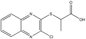 2-[(3-chloro-2-quinoxalinyl)sulfanyl]propanoic acid 结构式