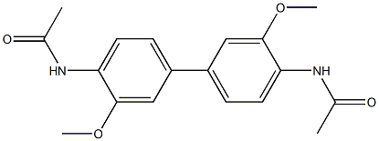 N-[4'-(acetylamino)-3,3'-dimethoxy[1,1'-biphenyl]-4-yl]acetamide 结构式