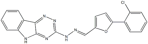 5-(2-chlorophenyl)-2-furaldehyde 5H-[1,2,4]triazino[5,6-b]indol-3-ylhydrazone 结构式